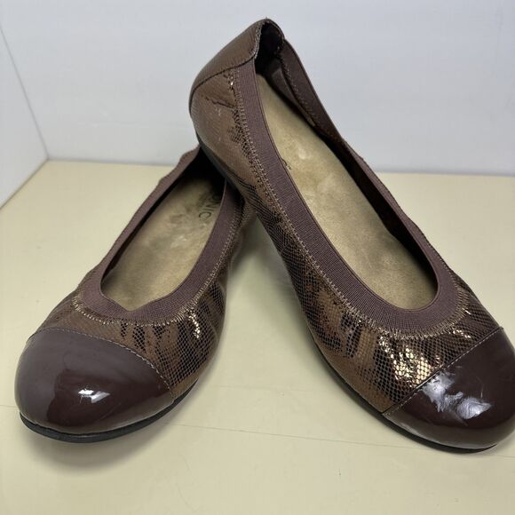 Vionic Orthaheel Allora Womans Ballet Flats US 9 Bronze/Metallic Round Toe - Picture 11 of 11